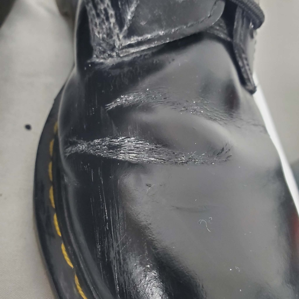 Dr. Martens 1460 Nappa Leather Lace Up Combat Boots Eye Black W10 - Picture 5 of 12